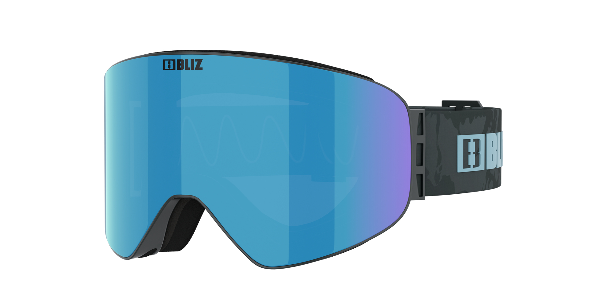 Bliz Flow Ski Goggles Harmaat Sininen | WUZO-08176